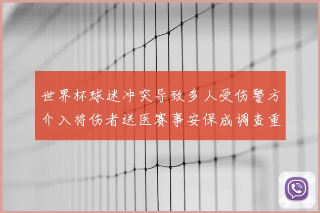 世界杯球迷冲突导致多人受伤警方介入将伤者送医赛事安保成调查重点